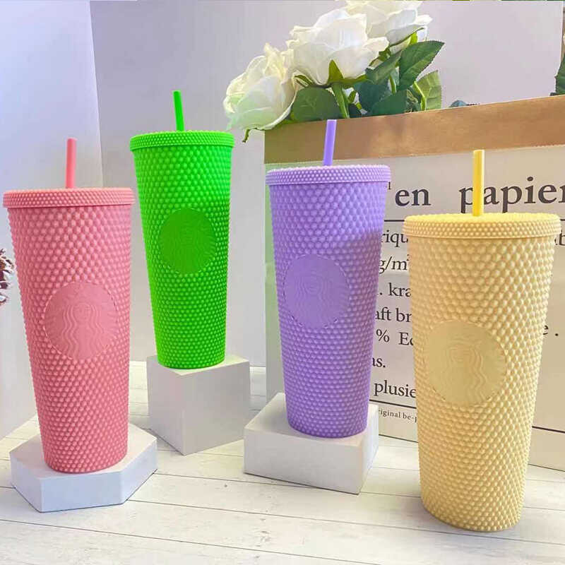 Starbucks Fashion Glitter Cup Reusable Cold Mug With Lid Straw thumbnail 8