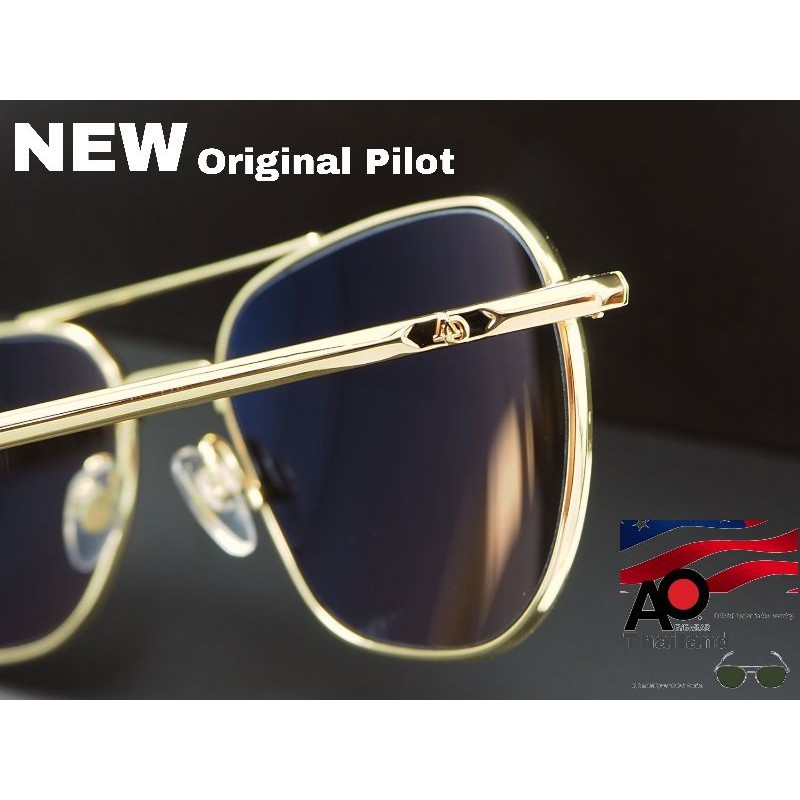 แว่นตาAO Eyewear แท้% รุ่น Pilot Made in USA.ตัวที่นักบินทั่วโลกนิยมใช้มากที่สุดในโลก เลนส์กระจกSky