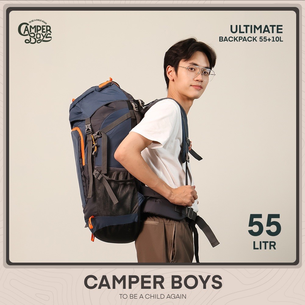♞(Pre-Order) Ultimate Backpack 65L กระเป๋าแบ็คแพ็ค กระเป๋าเป้เดินป่า ถึก ทน เท่ จุได้เยอะ ไม่ปวดหลั