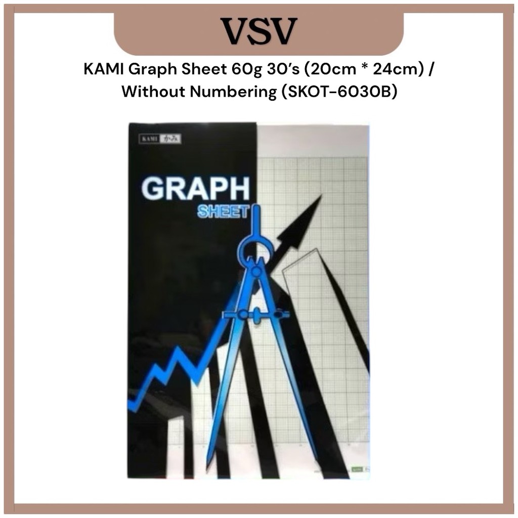KAMI Graph Sheet 60g 30s (20cm * 24cm) / ไม่มีเลข (SKOT-6030)