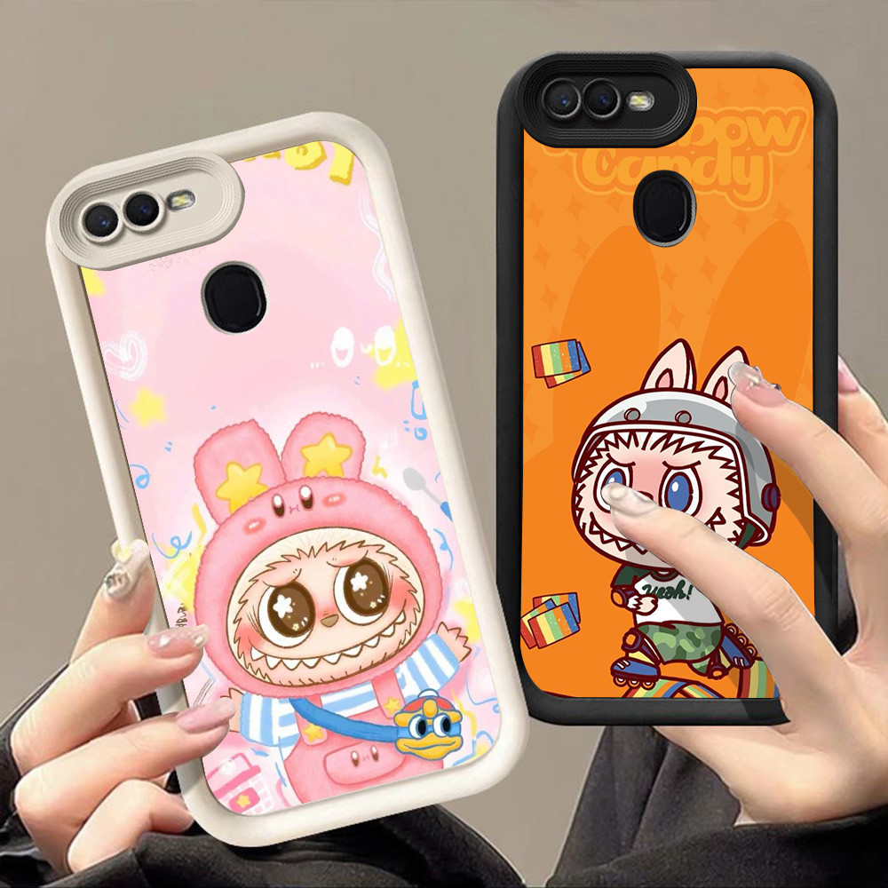 เคสสําหรับ OPPO Realme A12 A12s F7 C2 F9 C2s A5S A5 A1K A11K A12E A7 A3S Pro Q-106 LABUBU รูปแบบ