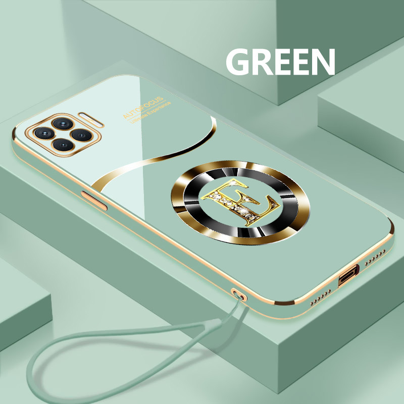 Custom Letter E สําหรับ OPPO A93 A94 A95 A96 4G A96 5G A98 ซิลิคอนอ่อนกล้องป้องกัน Kesing