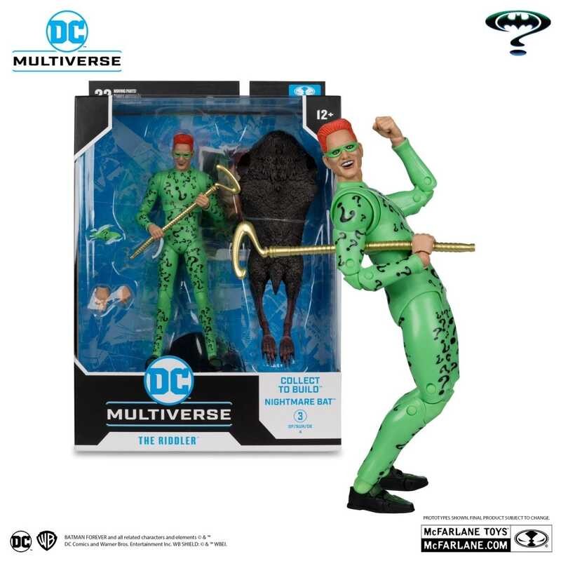 [WL Toy Store] McFarlane Forever Batman Robin Riddler Riddler Riddler Kim Carrey พร้อมโมเดลเคลื่อนย้