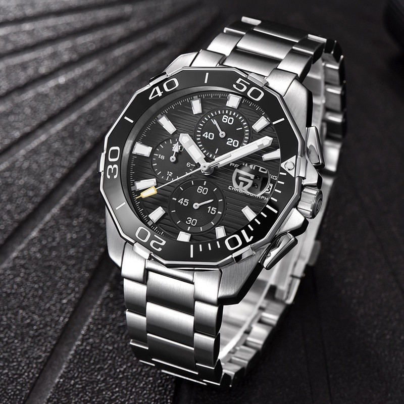 Pagani DESIGN ของแท้ Seagull ST6 นาฬิกาข้อมือแฟชั่น สายสเตนเลส กันน้ํา สําหรับผู้ชาย VK67