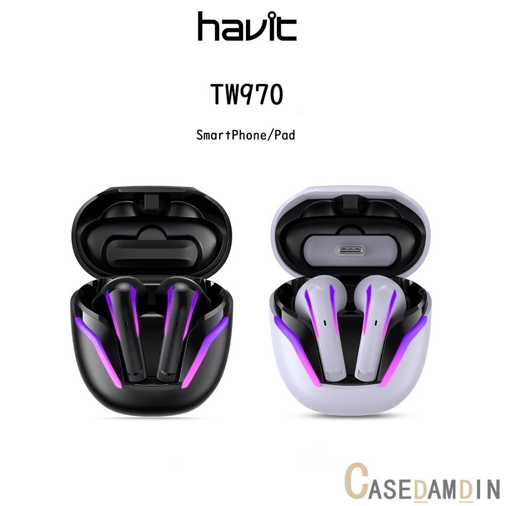 Havit TW970 หูฟังGamingบูลทูธเกรดพรีเมี่ยม สำหรับ SmartPhone/iPad/ อุปกรณ์ที่รองรับ BT