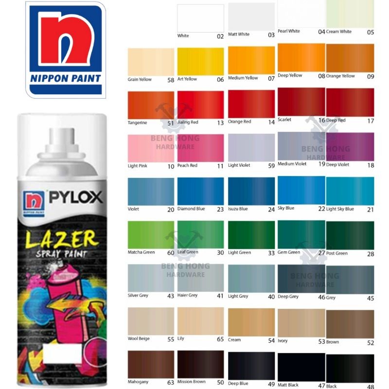 ในสต็อก Nippon Pylox Lazer Spray Paint / Cat Spray Motor / Cat Spray / Spray Paint / Spray Color / C