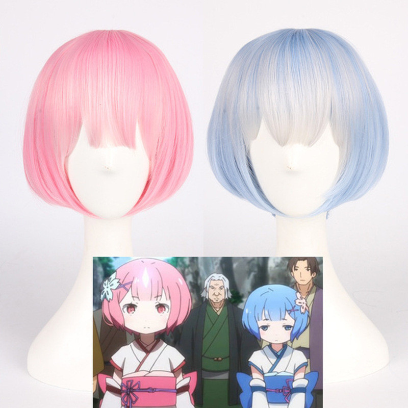Starting from scratch, living in a different world. Rem, Rem, Ram, maid, twin cosplay wig