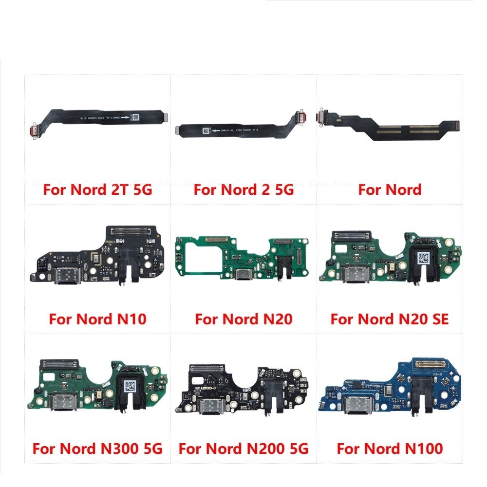Type C แท่นชาร์จพอร์ต Flex Cable Parts สําหรับ OnePlus Nord 2 2T N10 N20 SE N100 N200 N300 5G USB Co