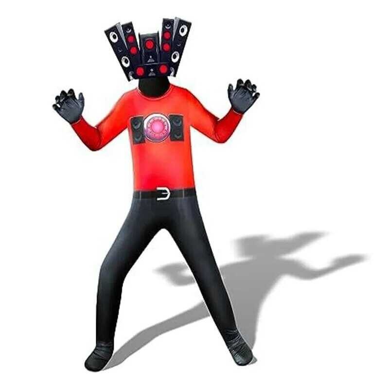 Toilet Skibidi Cosplay Costume Skibidi Toilet TV Man Game Children * Jumpsuits Set Outfit Hall