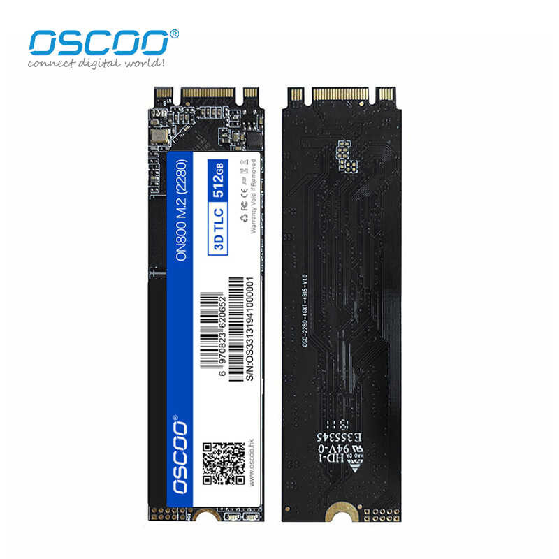 SSD f OSCOO M.2 SATA3 2280 ฮาร์ดดิสก์ในตัว 128GB 256GB 512GB M2 NGFF SSD ฮาร์
