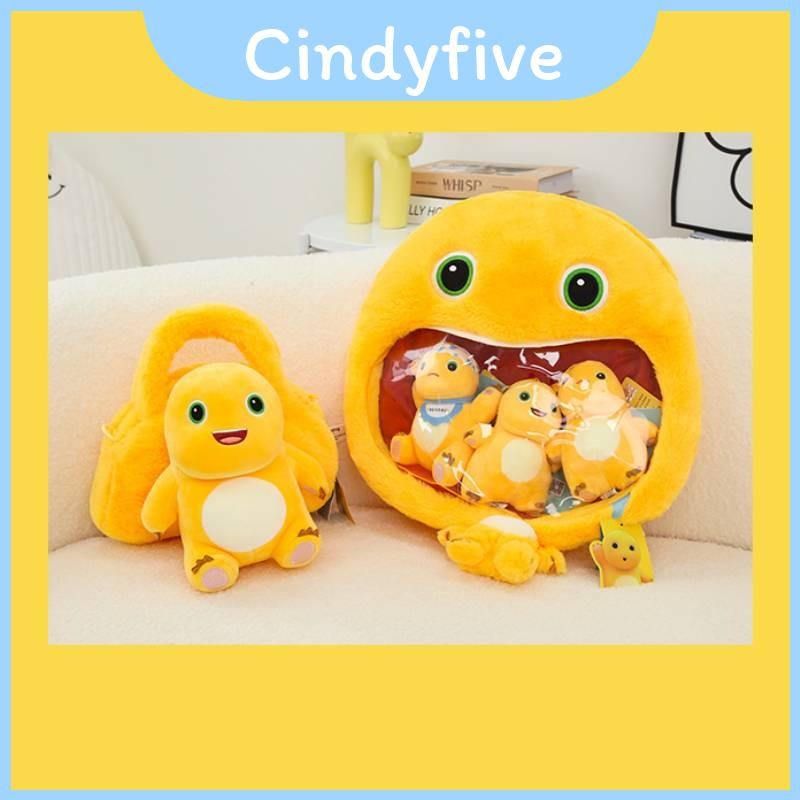 นุ่มและ Cuddly Naloong กระเป๋าเป้สะพายหลังตุ๊กตาสัตว์สีเหลืองวันเกิดในอุดมคติสําหรับของขวัญ