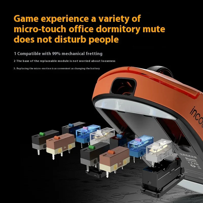 G23 Incott Proไร้สายเมาส์8K Hot Swap Dual Mode Fast Charge Paw3950 Sensor Gaming Mouse E