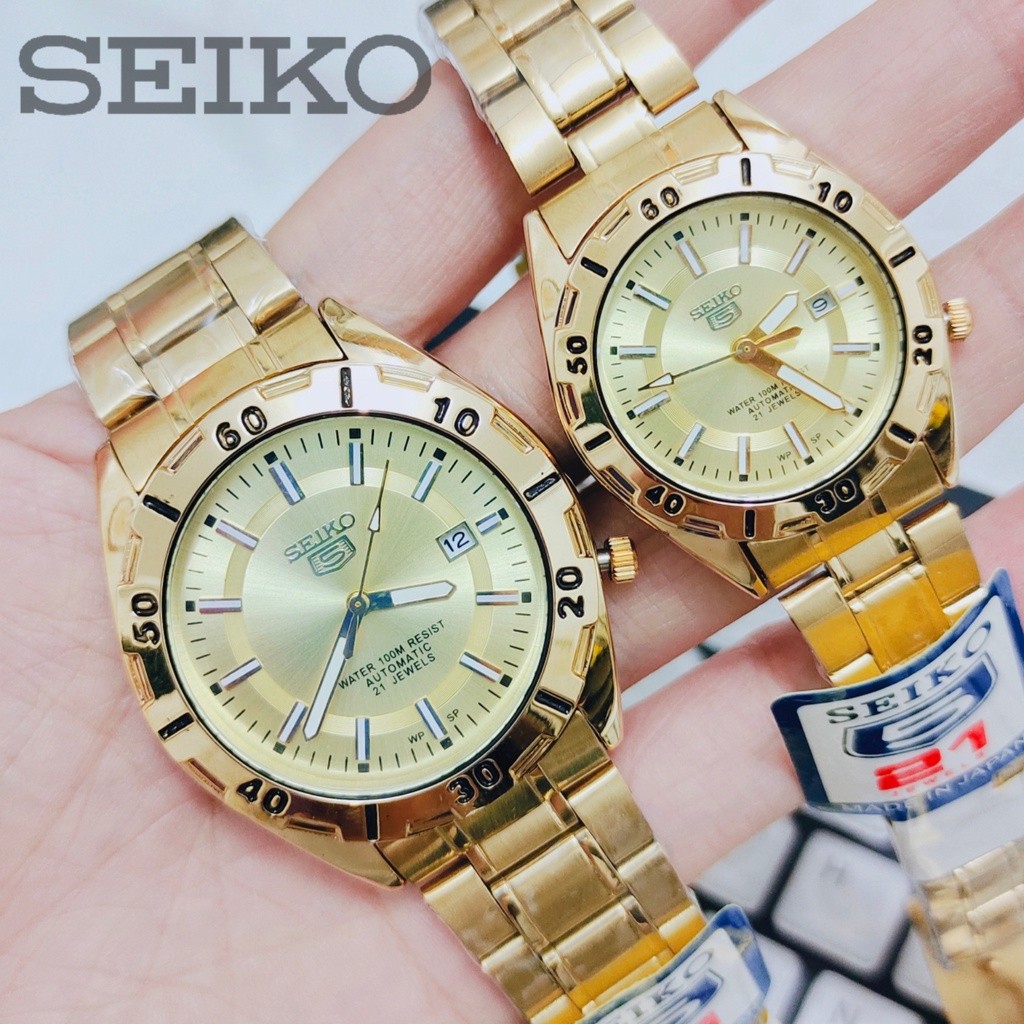 ในสต็อก S227 Seiko_5 Automatic Hand Movement การเคลื่อนไหวของญี่ปุ่น 21 Jewels