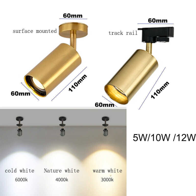 Surface 🍀 Mounted Track Light With Gu10 Bulb 5W 10W 12W Lamp