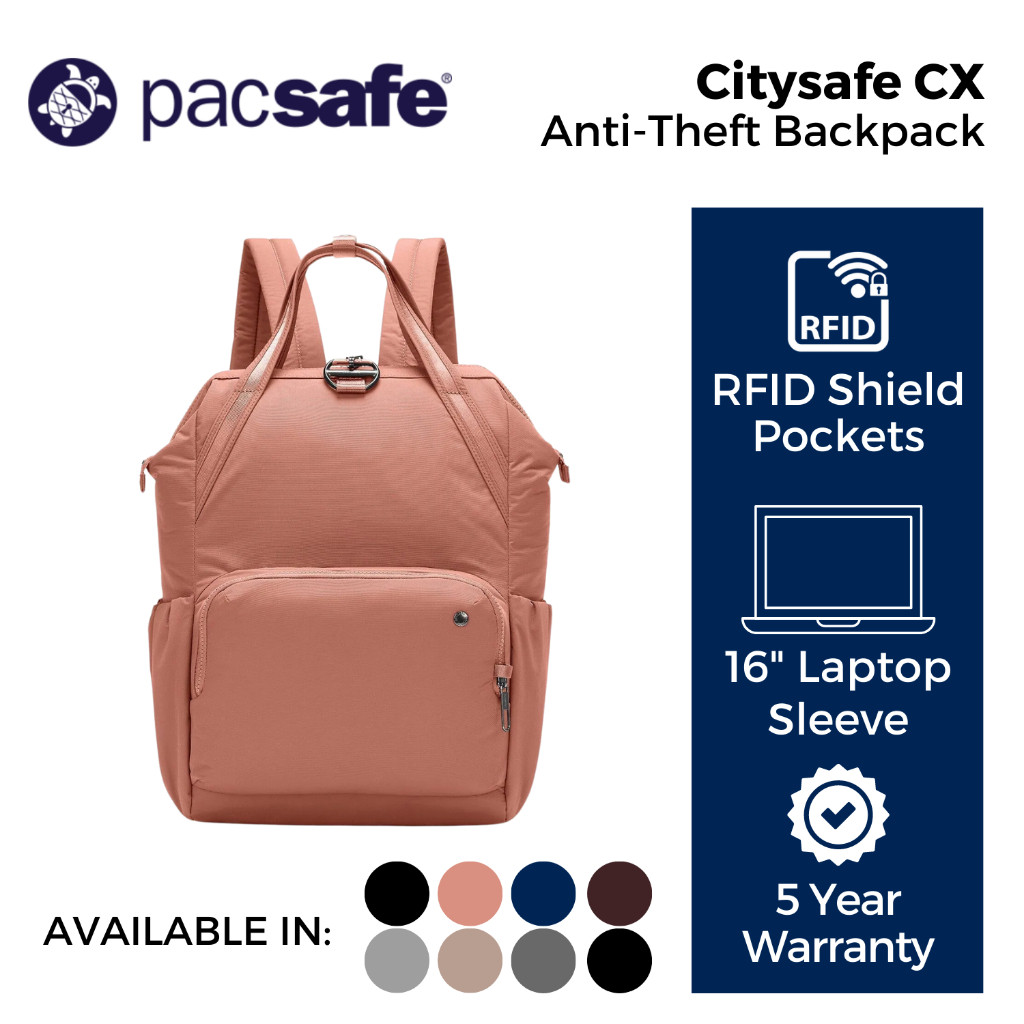 ในสต็อก Pacsafe Citysafe CX กระเป๋าเป้สะพายหลังป้องกันการโจรกรรม