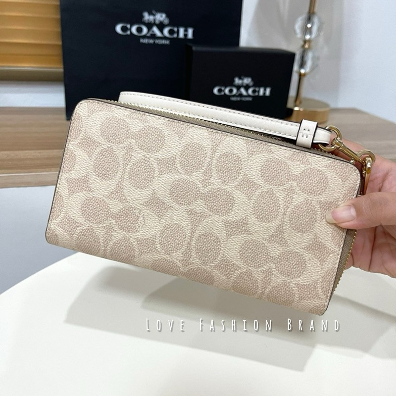 ผ่อน0%Cach  กระเป๋าสตางค์ Long Zip Around Wallet  รุ่นใหม่ (CW778) due