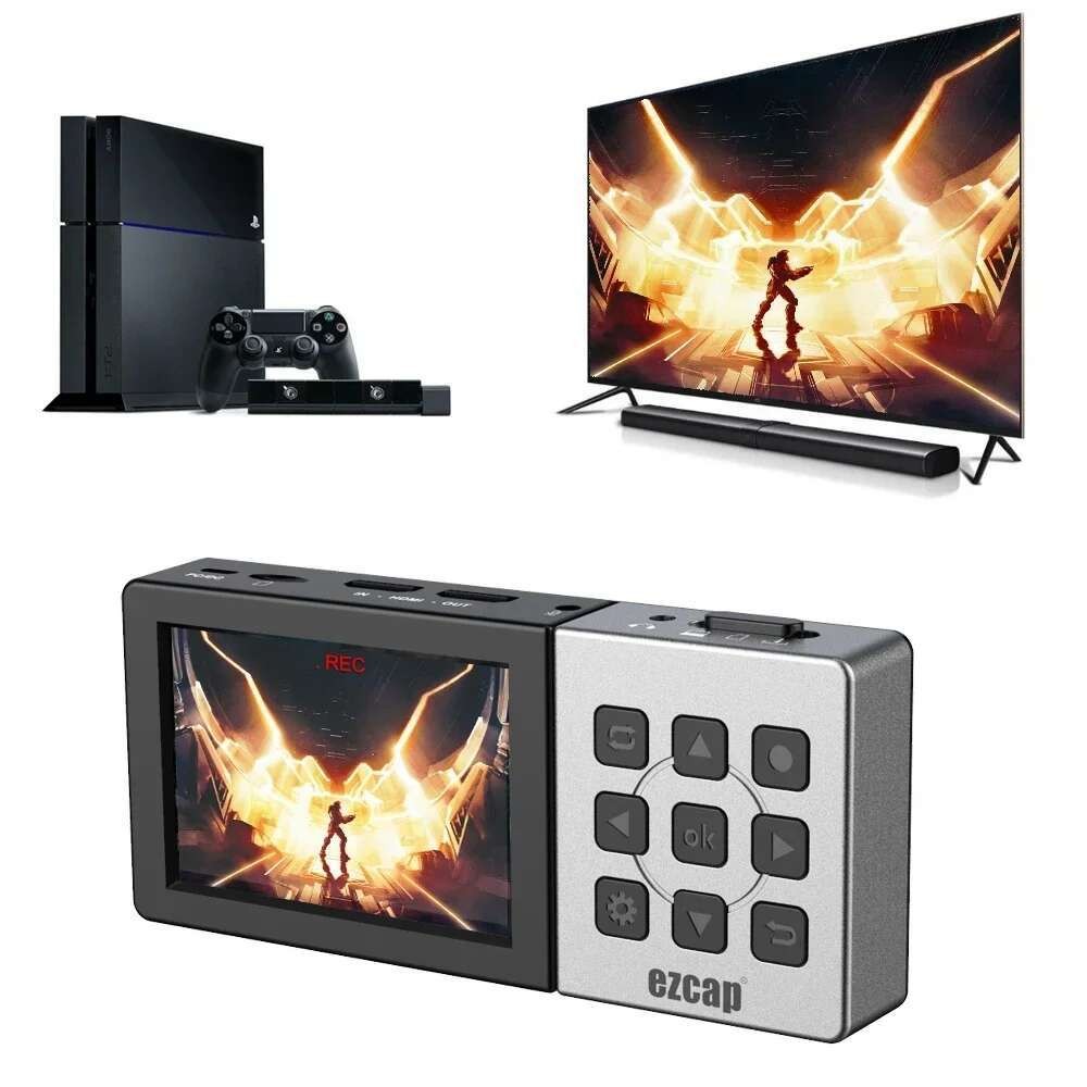 Ezcap273 HDMI Video Recorder กล่องสําหรับ PS4 XBOX สวิทช์ PC เกม Capture การ์ด 1080P 60fps บันทึก Mi