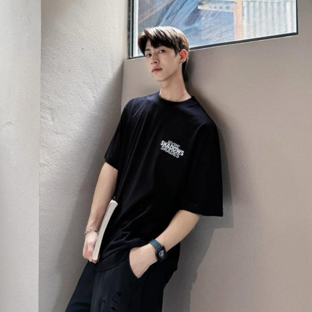 ♞,♘Hype It - Hype Shadow เสื้อยืดแขนสั้นทรง Oversized แบรนด์ Hype It  (คอไม่กว้าง ทรงไหล่ตก) XCZ