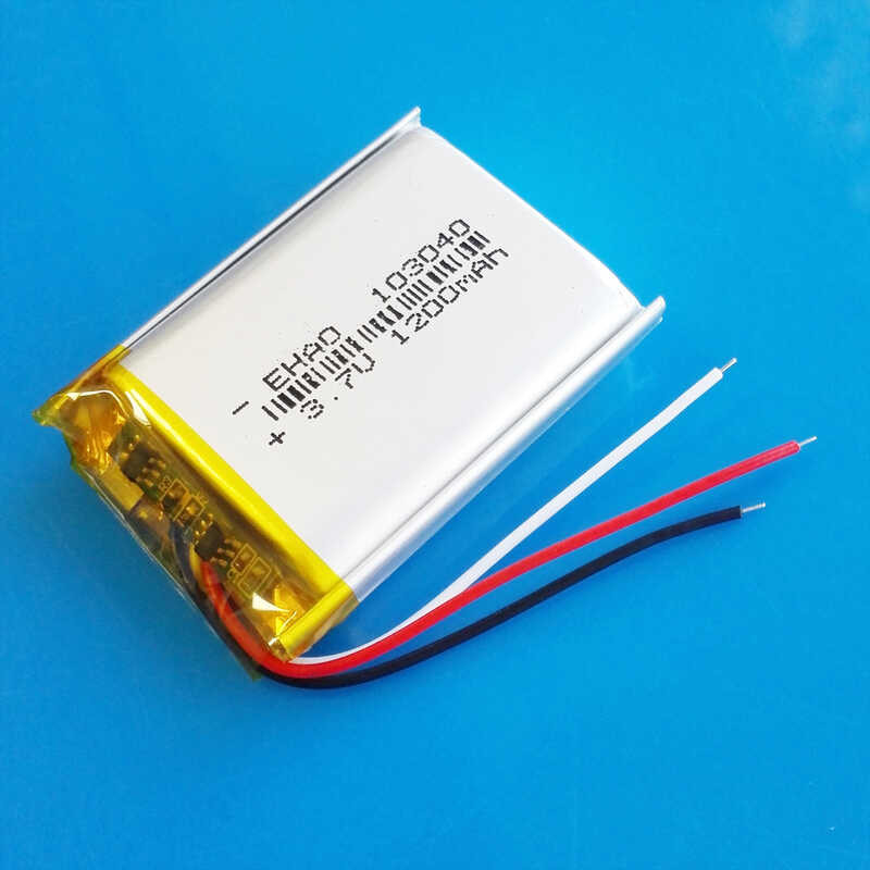 Δ EHAO 103040 3.7V 1200Mah Li-Polymer แบตเตอรี่แบบชาร์จไฟได้ 3 สายสำ