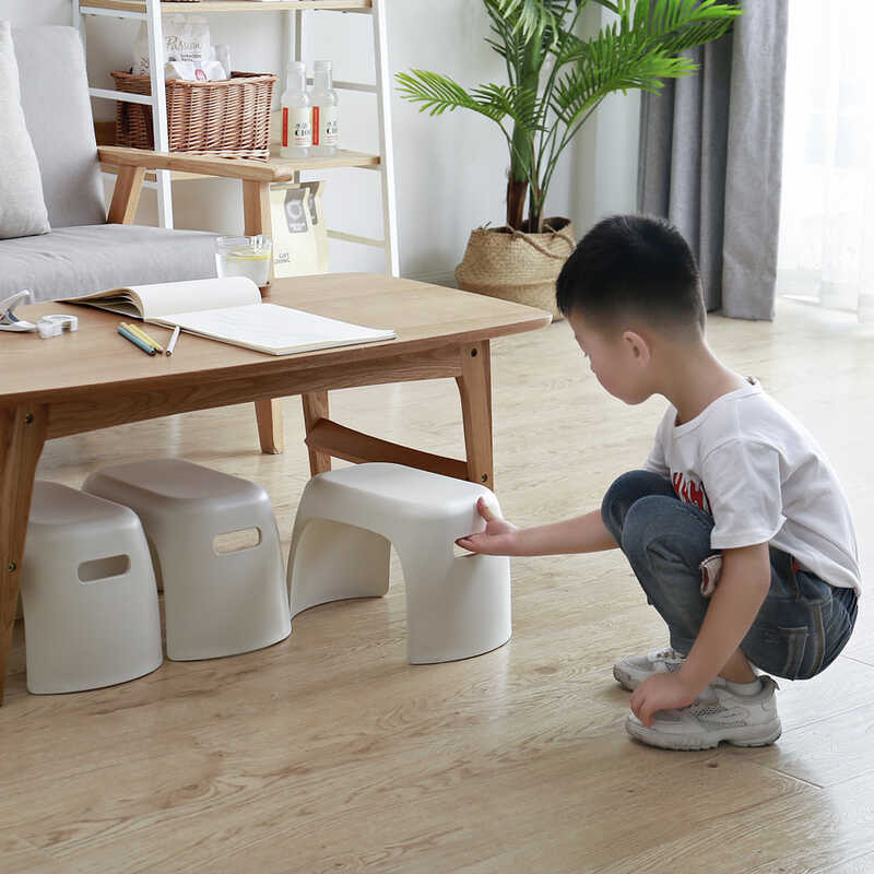 Minimalist Thickened Children's Non Slip Household Plastic Stool, Small C, Shoe Stool Replacement