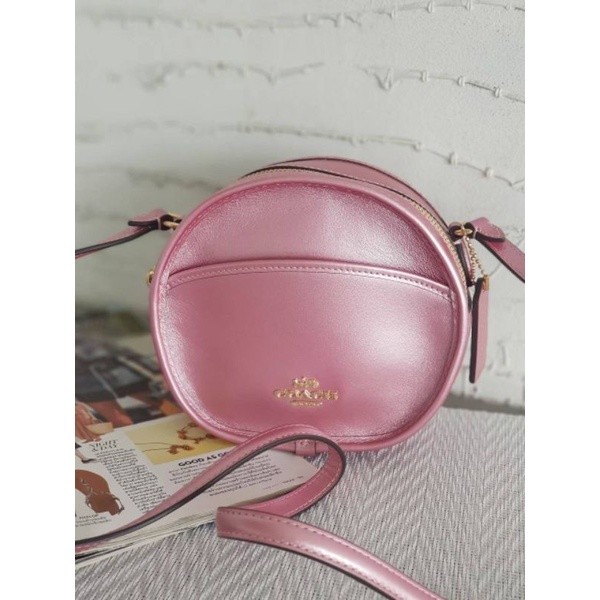 NEW COACH CANTEEN CROSSBODY METALLIC BLUSH/IMITATION GOLD udid