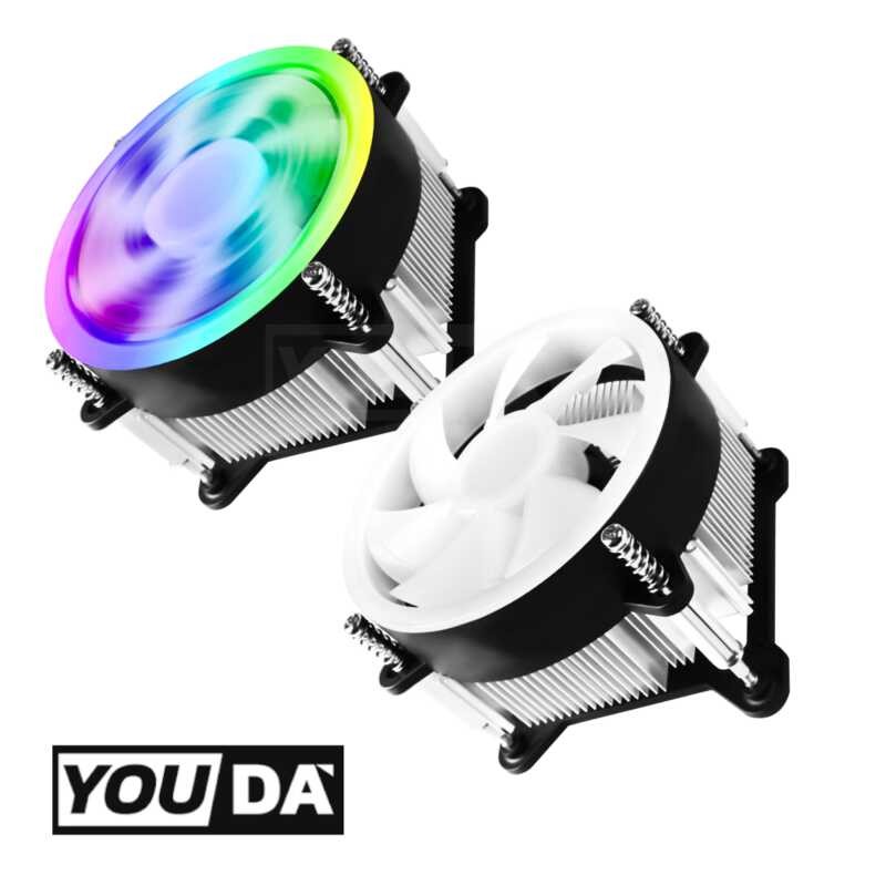 ▣ YOUDA Fan LED Air Speed 2400Rpm 3Pin Supports Lntel Lga775/ Lga1150/Lga1151/Lga1155/Lga1156/