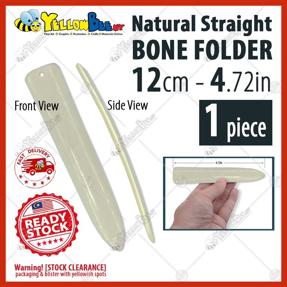 ในสต็อก ธรรมชาติตรง BONE FOLDER 15 ซม.-12 ซม.คะแนนพับผ้า Creasing Origami กระดาษ Creaser Crafting สม