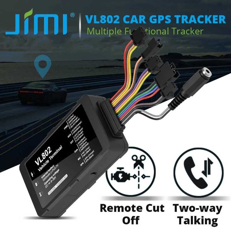 Jimi VL802 4G GPS Tracker พร้อมการติดตามแบบเรียลไทม์ระยะไกลตัดผ่าน APP Web หลายการแจ้งเตือนรถ Tracke