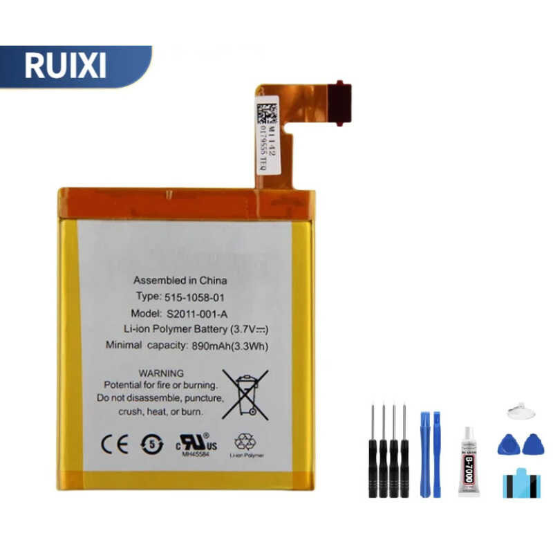 ▥ RUIXI เปลี่ยนแบตเตอรี่ S2011-001-A สําหรับ Kindle 4 5 6 D01100 515-1058-01 Mc- 265360 Dr-A015