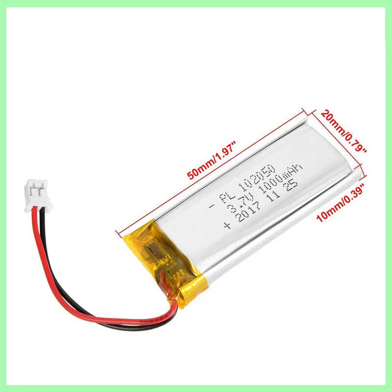 Δ 10Pcs ความจุจริง 102050 3.7V 1000Mah แบตเตอรี่ลิเธียมโพลิเมอ