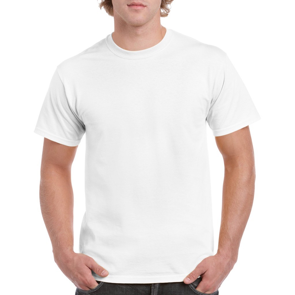 ในสต็อก Gildan Heavy Cotton Adult T-Shirt - American Size (สีขาว)