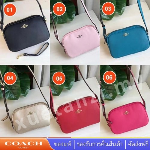 ♞,♘,♙Coach 65988 กระเป๋าสะพายข้างผู้หญิงมินิกระเป๋าสะพายกระเป๋ากล้องซิปคู่ eyru