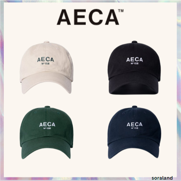 ♞,♘,♙[AECA White ] หมวกโลโก ้ AECA สําหรับทุกเพศ 4 สี ercv