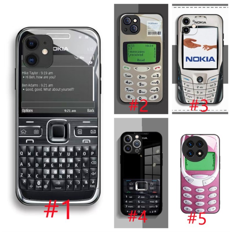 สําหรับiPhone 16 16E 17 Air Pro 4 4S 5C 5 5S 6 6S 7 8 Plus SE SE4 XS Max TH1 กระจกนิรภัยเคสโทรศัพท์Retro Old Nostalgia Nokiaโทรศัพท์มือถือ