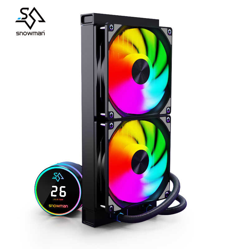 ภาพใหญ่: SNOWMAN 3 240 มม. ระบายความร้อนด้วยน้ำซีพียู LCD คอ