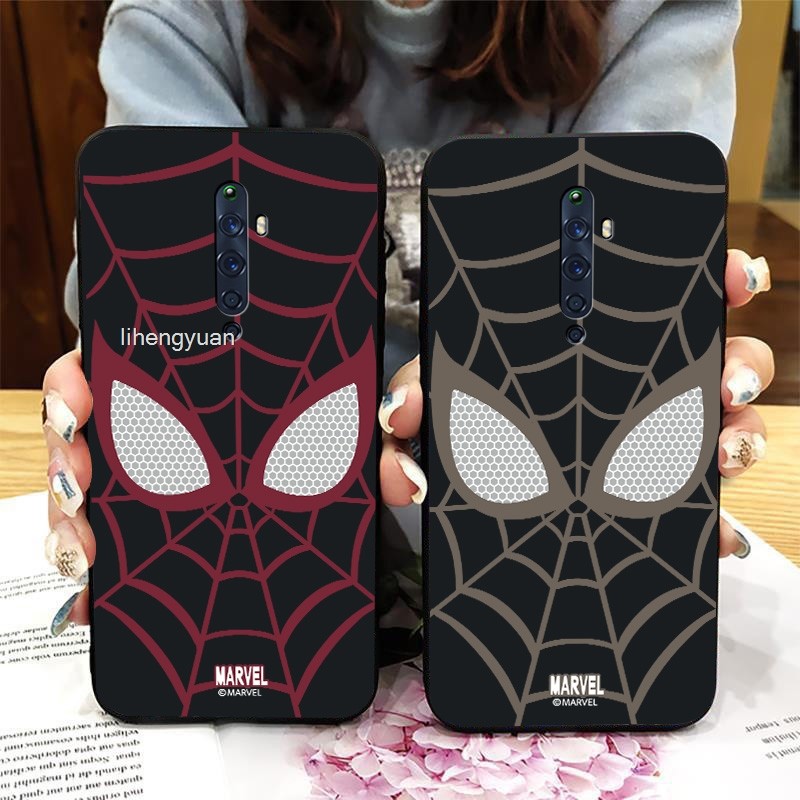 ปลอก OPPO Reno 2 2F 2Z 3 4G 5G Pro Spiderman อะนิเมะเคสโทรศัพท์ป้องกัน Matte Case โปร่งใส Matte