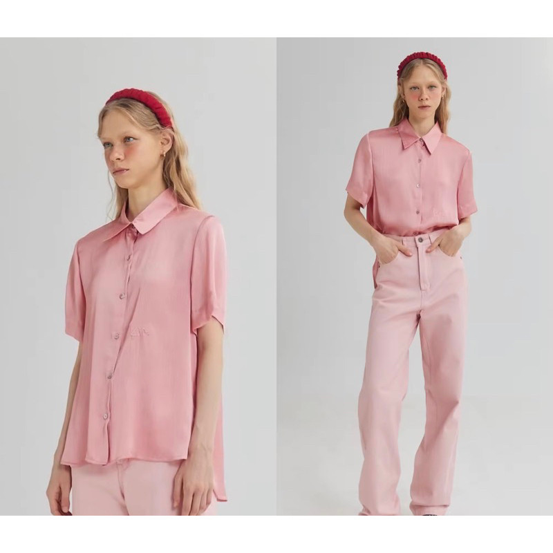 ♞,♘,♙ส่งต่อ KANNI STUDIO-Mardi Shirt สี Peach uert