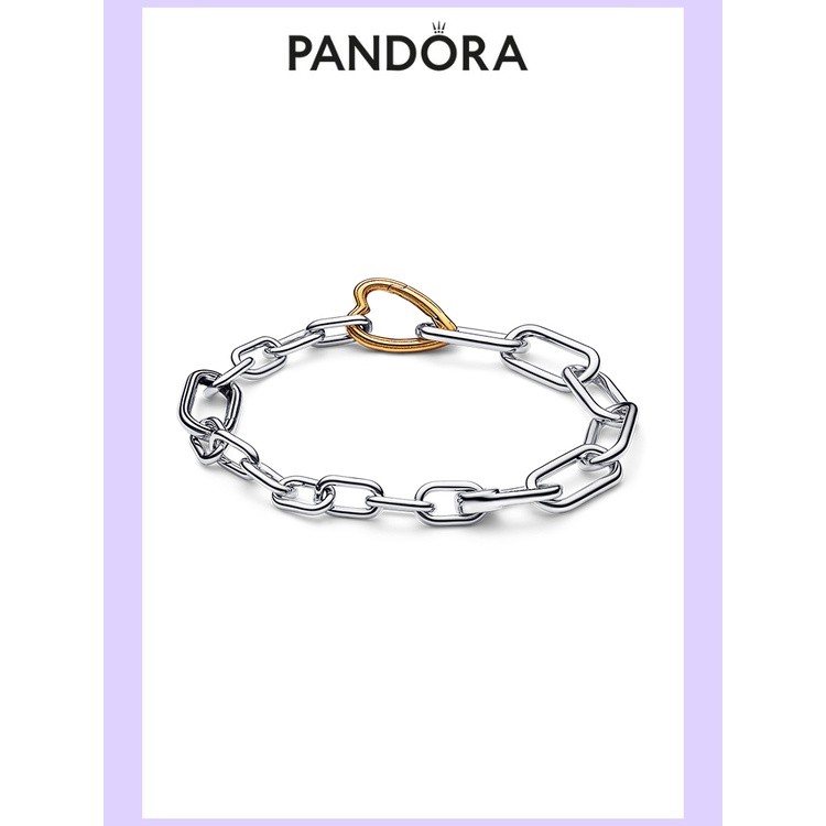 [สินค้าใหม่] Pandora Pandora ME Series สร้อยข้อมือโซ่ สีโรสโกลด์ สําหรับผู้หญิง และผู้ชาย