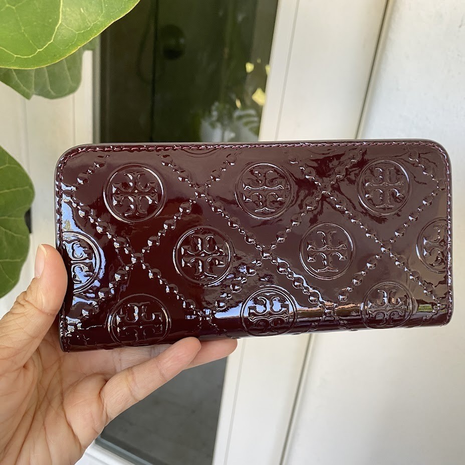 TORY BURCH ️ งาน Shop ️ T MONOGRAM ZIP SLIM WALLET กระเป๋าสตางค์ผู้หญิง