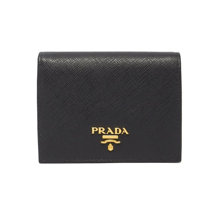 OUTLETS ร้านขายส่วนลดปราด้า Prada Bi-fold Wallet 1MV204กระเป๋าสตางค์ผู้หญิง