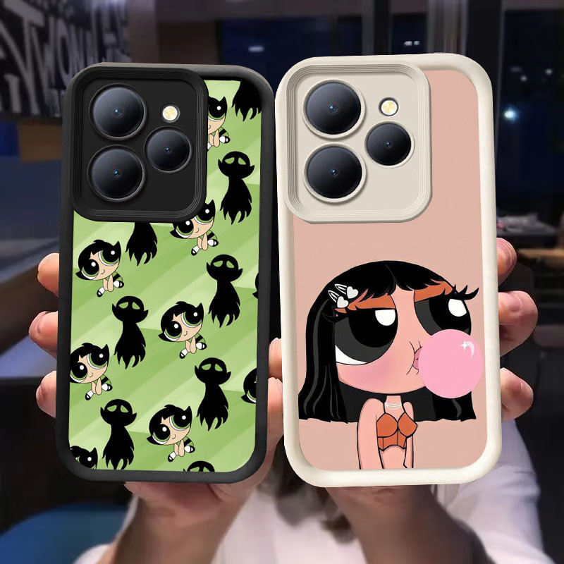 O-10 Power Girls Casing สําหรับ ITEL A80 A50 A90 P55 A70 P65 RS4 R23 สีดําและสีขาว