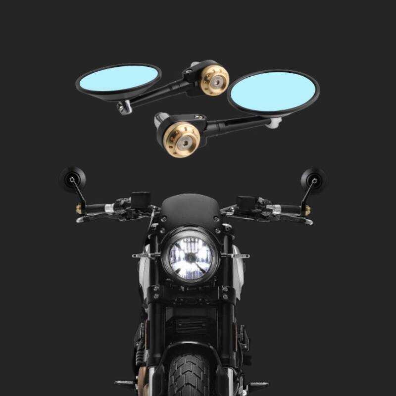 เหมาะสําหรับ Ducati Self-Tour 800 ดัดแปลงกระจก Self-Tour 1100 400 กระจกมองหลังสะท้อนแสงกระจกกลม