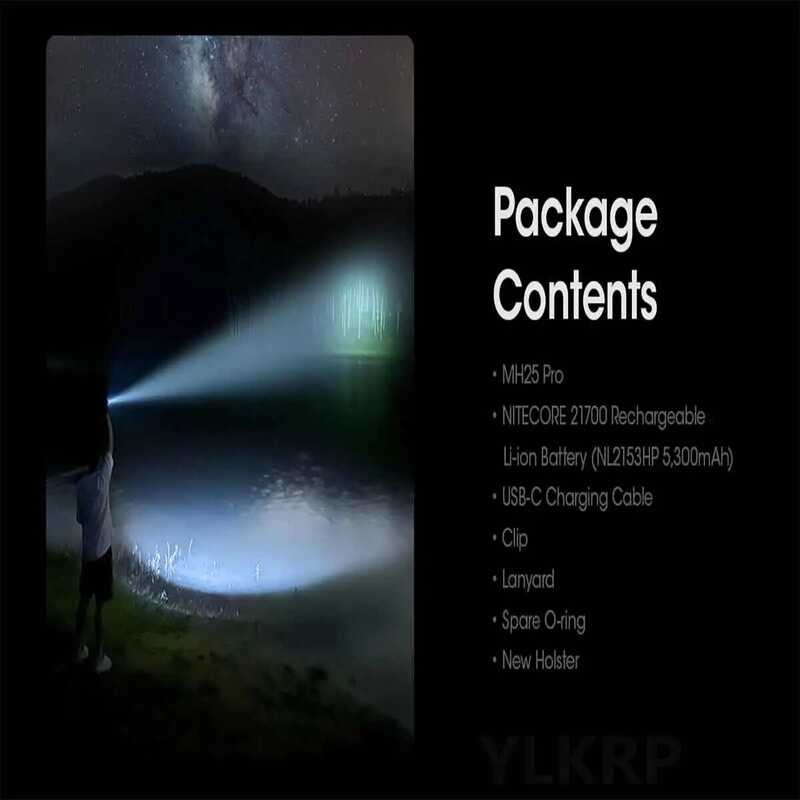 Mh25 NITECORE PRO 3300 ลูเมนกลางแจ้งที่แข็งแกร่งไฟฉาย Ultra Bright