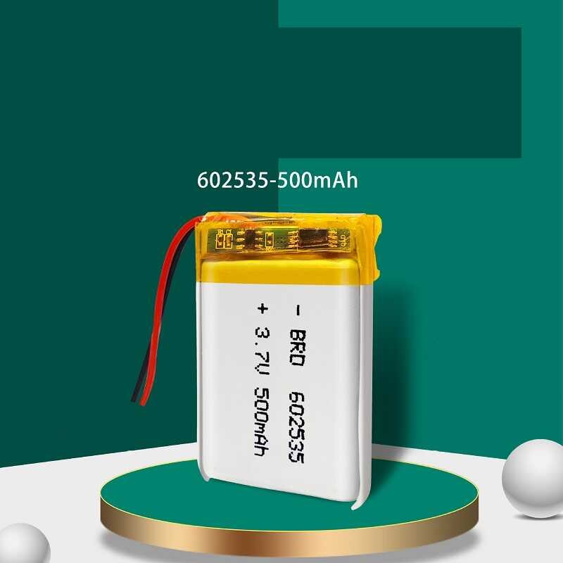 Δ 602535 500Mah 3.7 โวลต์แบตเตอรี่ลิเธียมโพลิเมอร์แบบชาร์