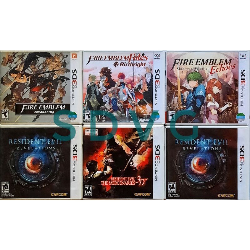 ในสต็อก 3DS Resident Evil & Fire Emblem เกมต้นฉบับ US/NTSC