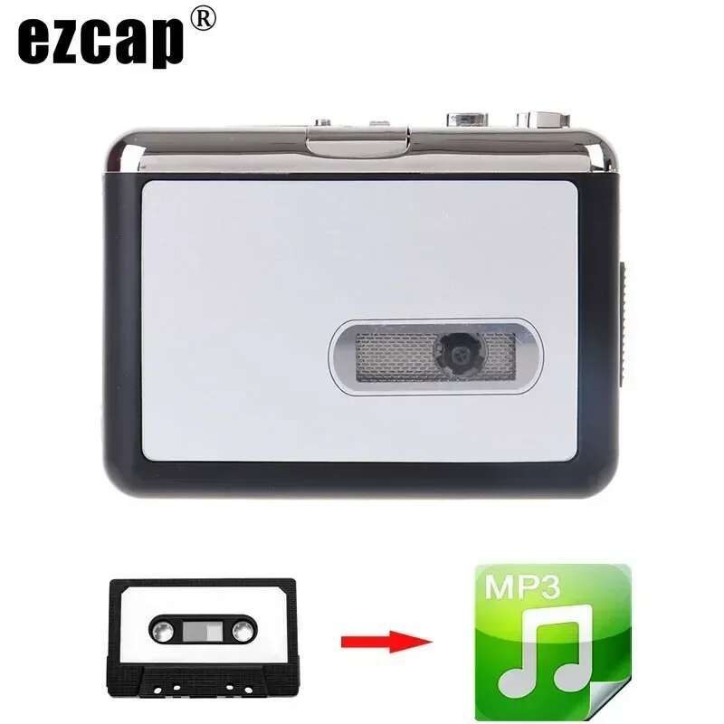Ezcap2182 เครื่องเล่นเทปคาสเซ็ต USB เทปไปยัง PC เก่า CASSETTE TO MP3 Format Converter เครื่องบันทึกเ