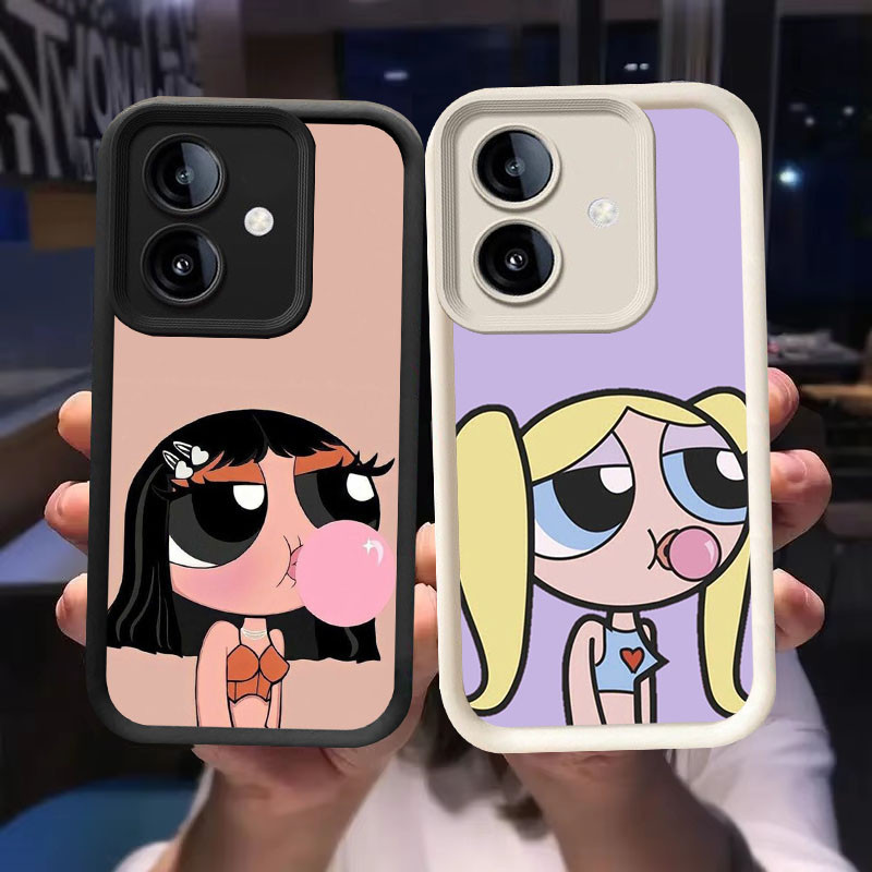 O-10 Power Girls Casing สําหรับ OPPO A3 A3X A5 Pro 5G สีดําและสีขาว