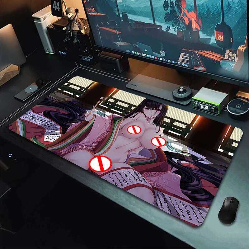 Hentai Big Boobs Mousepad R18 แผ่นรองเมาส์สําหรับเล่นเกมขนาดใหญ่เซ็กซี่ Nude Big หัวนมแผ่นรองเม้าส์ NSFW ลื่นแป้นพิมพ์คอมพิวเตอร์แผ่นรองโต๊ะ