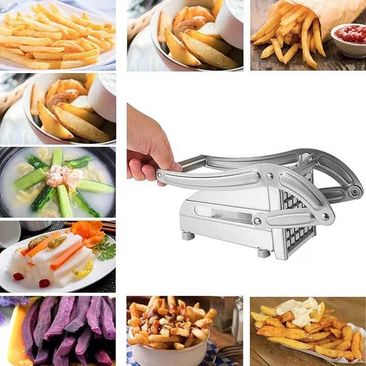 With Multifunction 2 Stainless Steel Blades Fries Chips Maker Slicer For Tomato Potato Vegetable