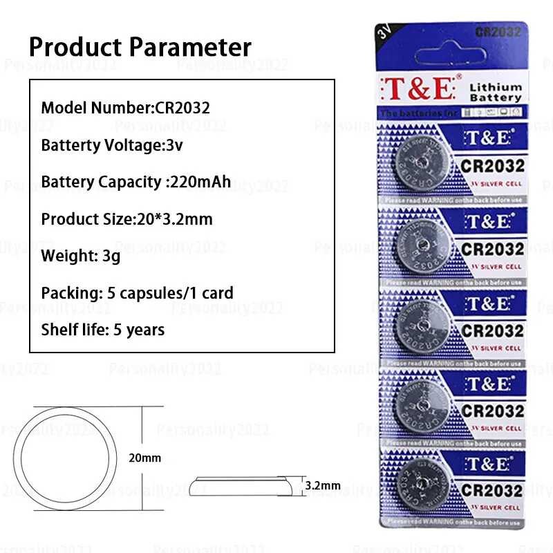 Δ Cr2032 2032 3V แบตเตอรี่ลิเธียมปุ่ม Dl2032 Ecr2032 รถยนต์บลูทู